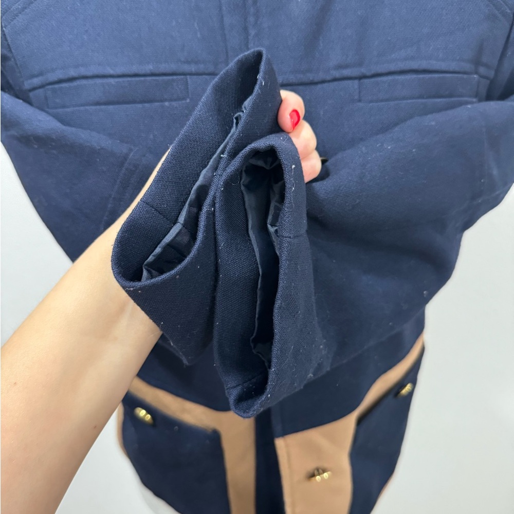H&M Women's blazer in blue and tan, size 6 - Picture 4 of 6